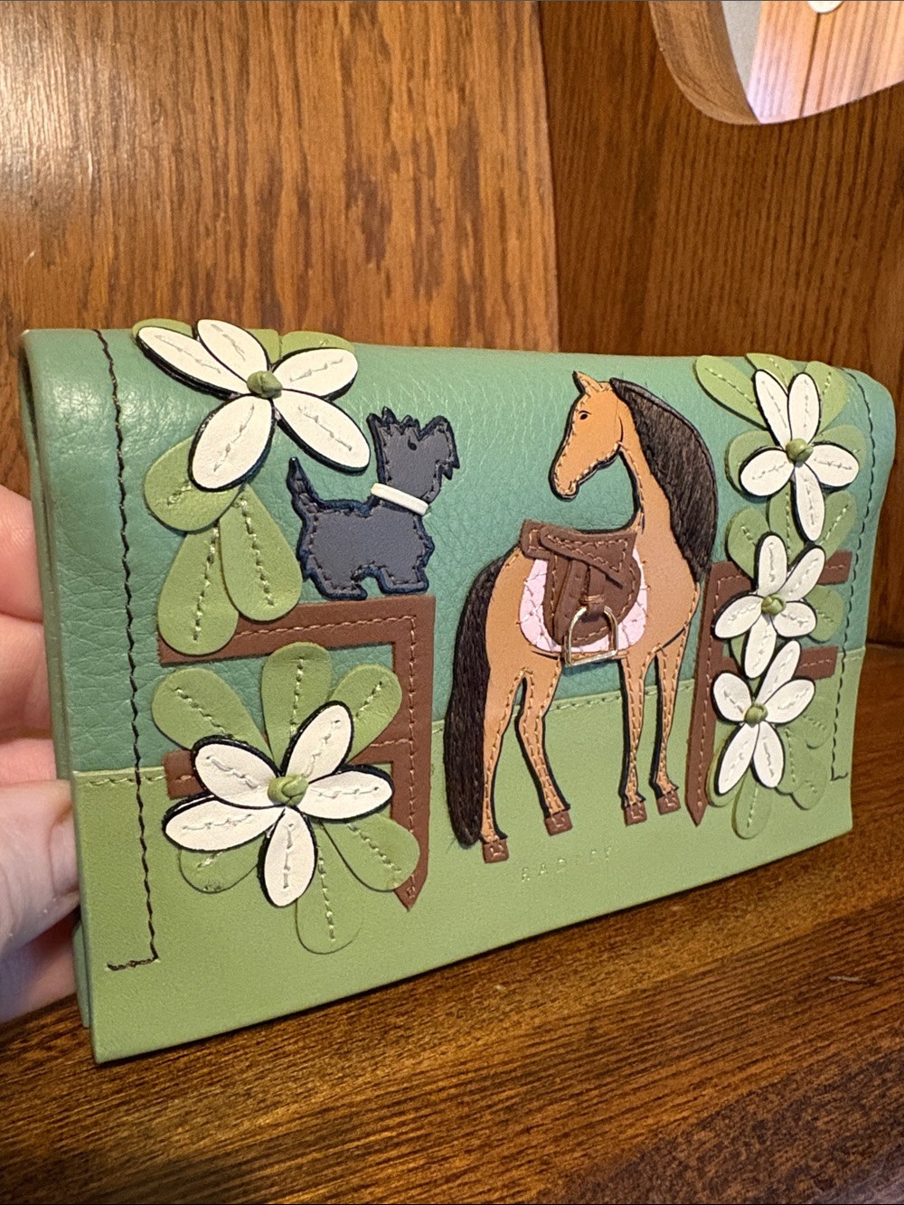 NWT-Radley London-Lunar New Year-Med Flap-Over Wallet-Horse🐎Floral🌼Appliqué-$108 - Picture 3 of 14